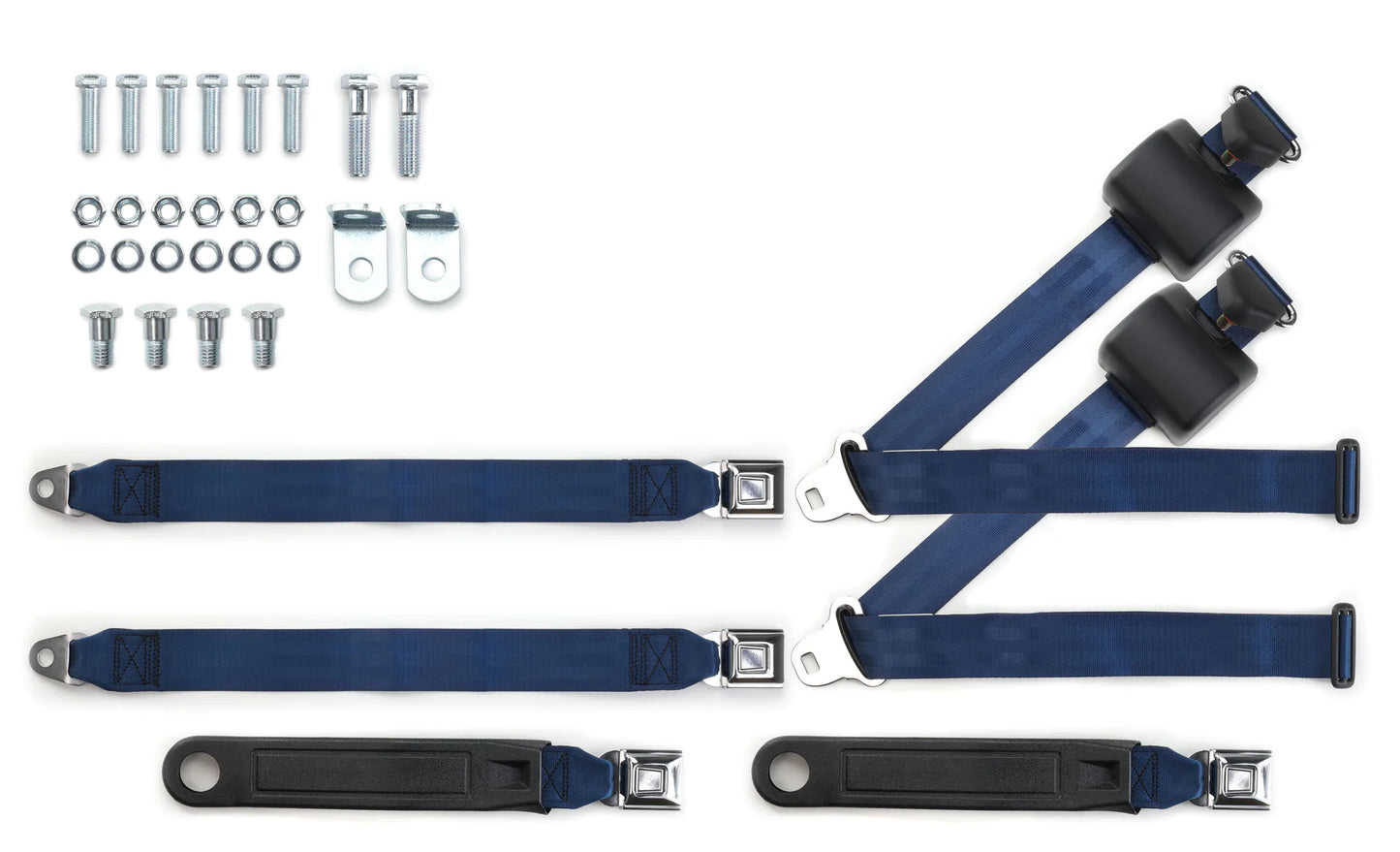 1973-91 GM or Chevrolet Truck Shoulder Belt Kit with Push Button Buckles – For Bench Seats