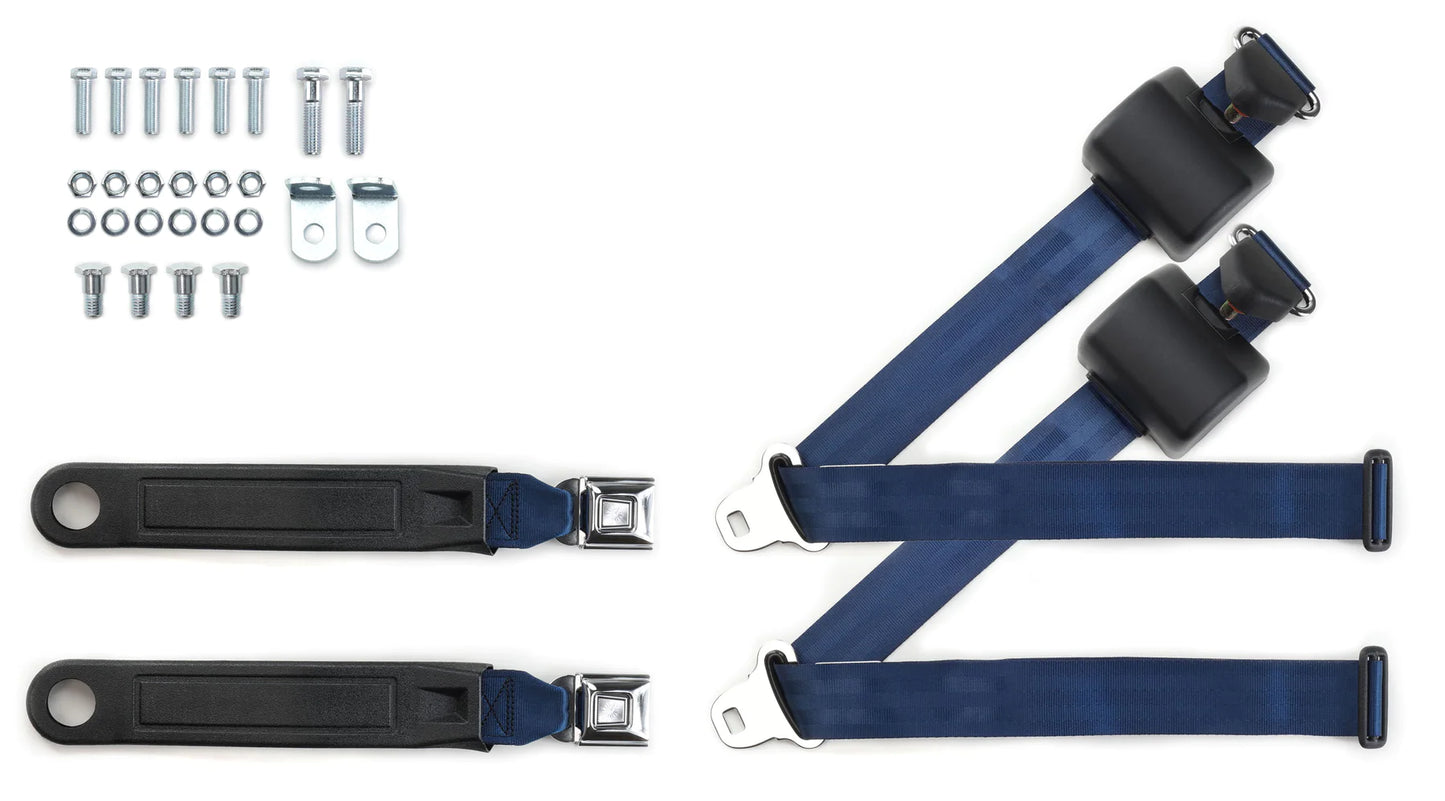1973-91 GM or Chevrolet Truck Shoulder Belt Kit with Push Button Buckles – For Bucket Seats